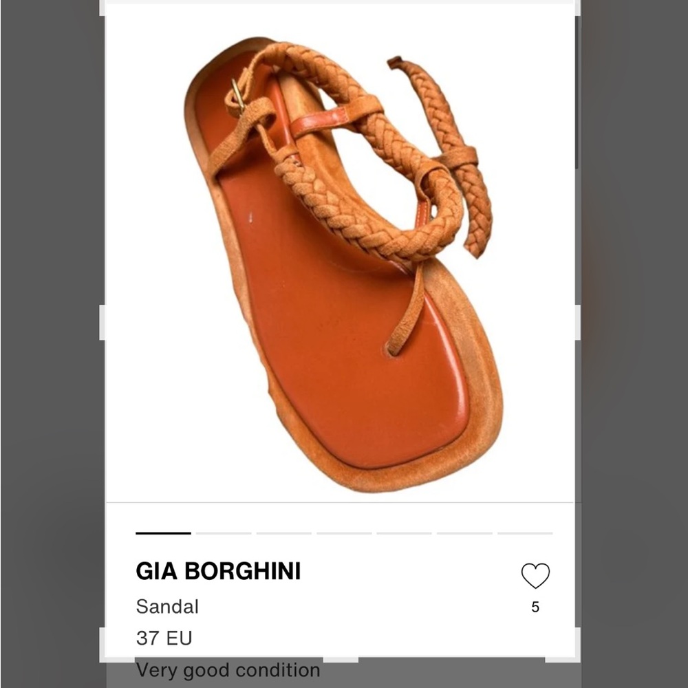 Gia Borghini Terracotta Braided Sandals